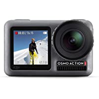 DJI Osmo Action Cam - Cámara digital con 11m Pantalla dual Resistente al agua 4K HDR-Video 12MP 145 ° Cámara angular…